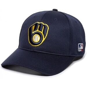 MLB Replica Milwaukee Brewers Baseball Cap Hat - Youth Adjustable Team Navy